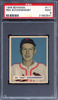 1949 Bowman #111 Red Schoendienst PSA 9