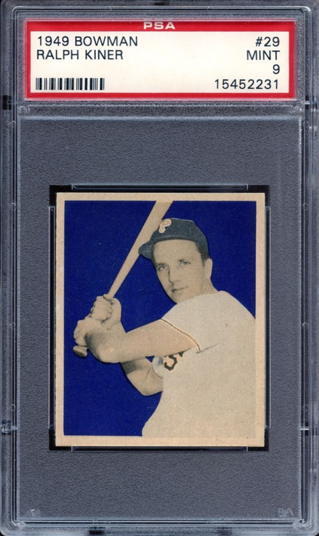 1949 Bowman #29 Ralph Kiner PSA 9