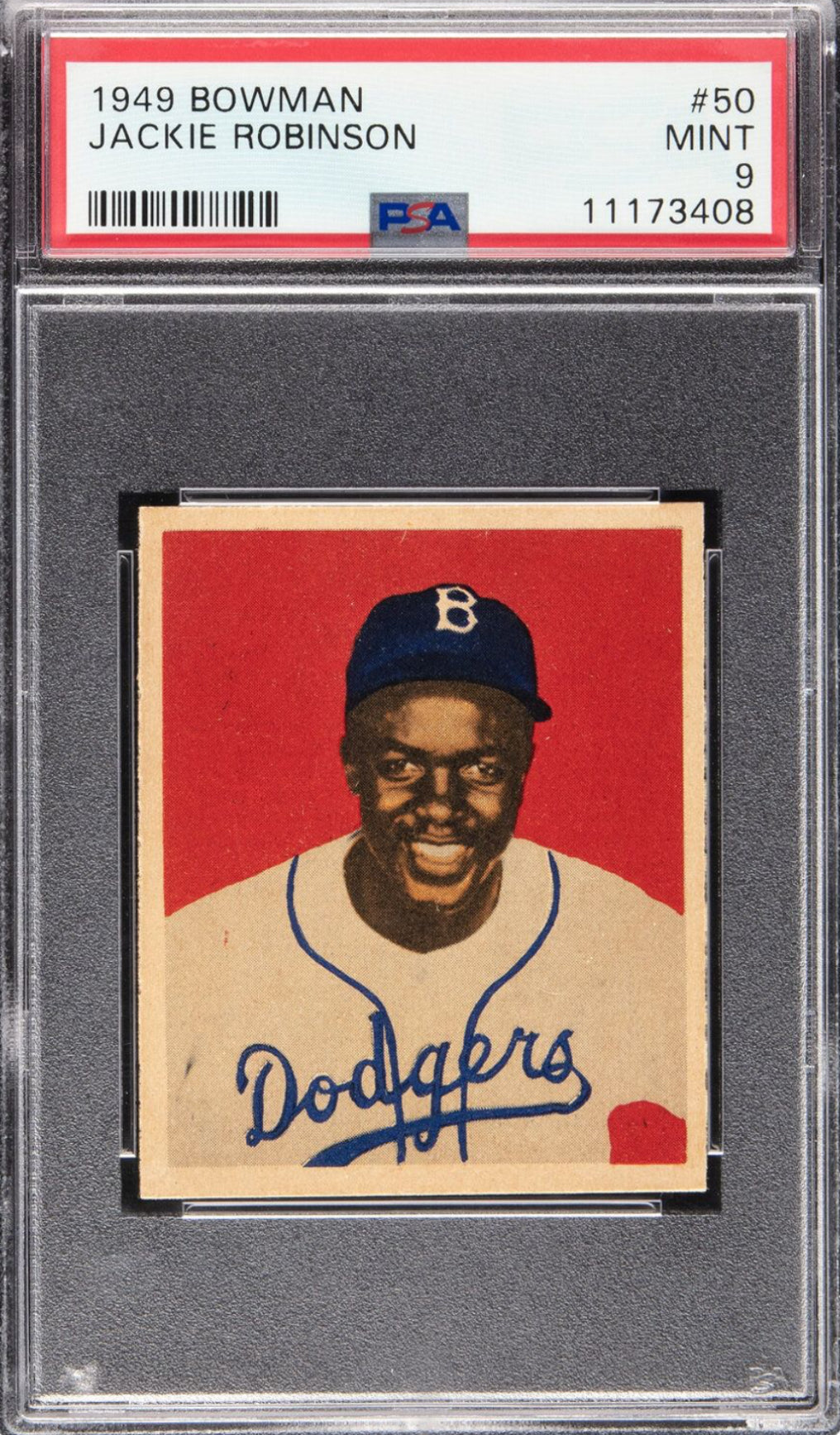 1949 Bowman #50 Jackie Robinson PSA 9