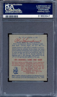 1949 Bowman #111 Red Schoendienst PSA MINT 9