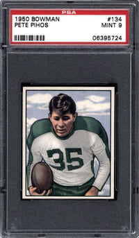 1950 Bowman #134 Pete Pihos PSA 9