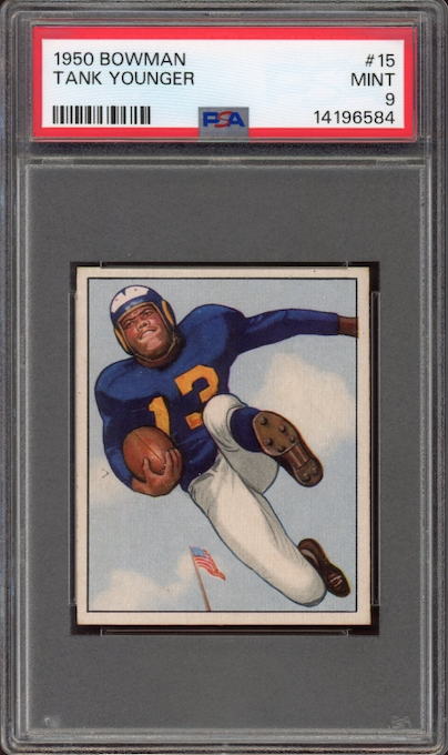 1950 Bowman #15 Tank Younger ROOKIE PSA MINT 9