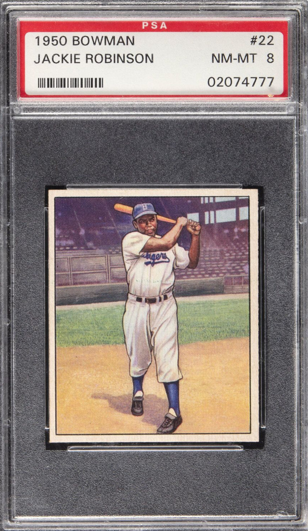 1950 Bowman #22 Jackie Robinson PSA 8