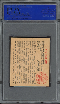 1950 Bowman #100 Vic Raschi PSA MINT 9