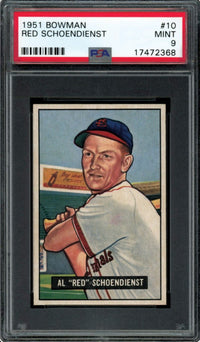 1951 Bowman #10 Red Schoendienst PSA 9