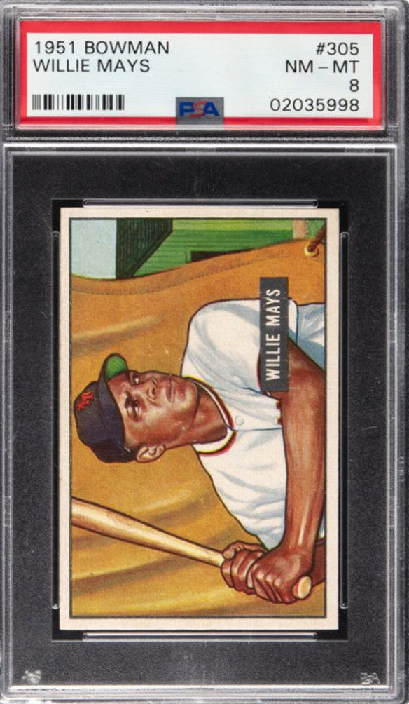 1951 Bowman #305 Willie Mays PSA 8