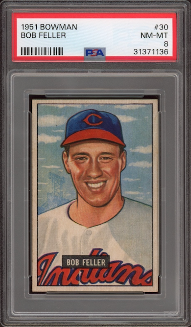 1951 Bowman #30 Bob Feller PSA NM-MT 8
