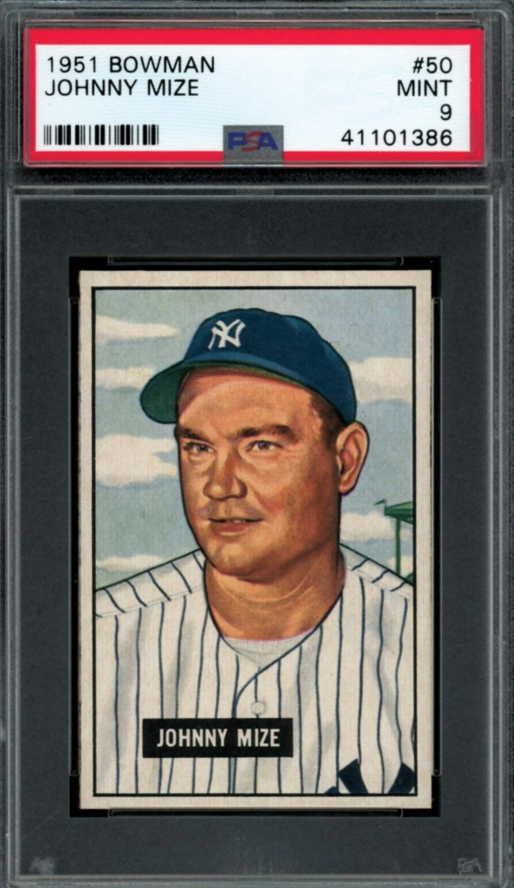 1951 Bowman #50 Johnny Mize PSA 9