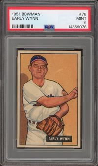 1951 Bowman #78 Early Wynn PSA MINT 9