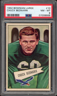 1952 Bowman Large #10 Chuck Bednarik PSA NM-MT 8
