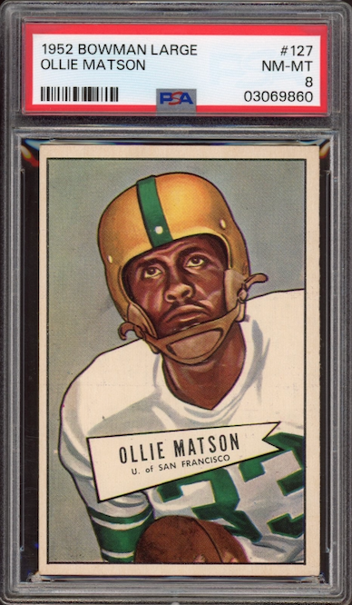 1952 Bowman Large #127 Ollie Matson PSA NM-MT 8