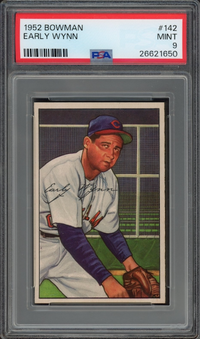 1952 Bowman #142 Early Wynn PSA MINT 9