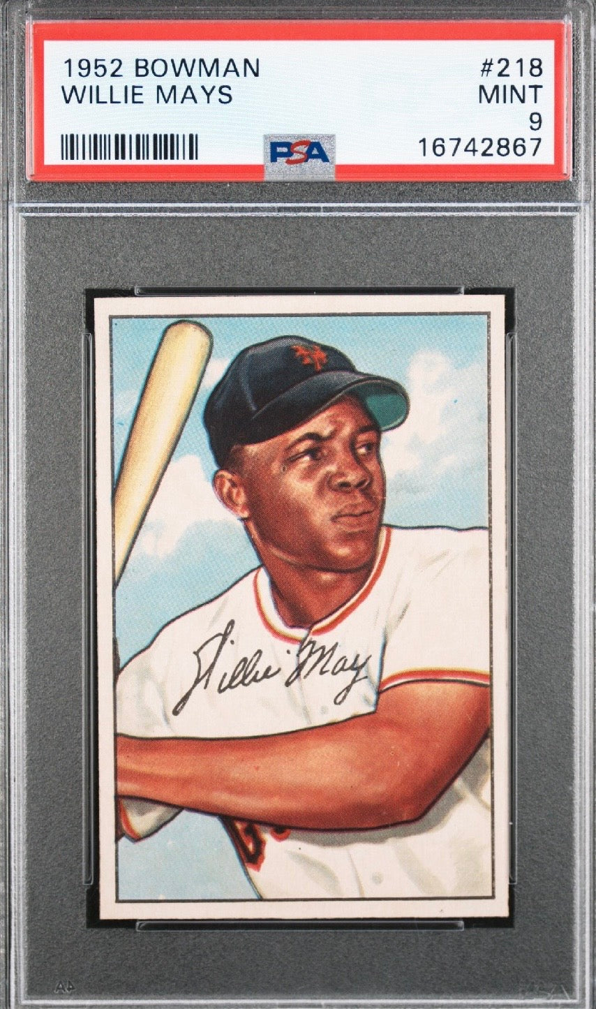 1952 Bowman #218 Willie Mays PSA MINT 9