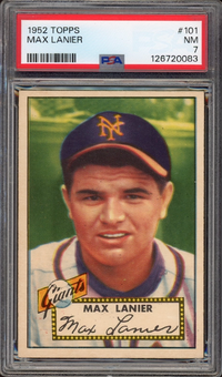 1952 Topps #101 Max Lanier PSA NM 7