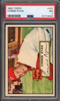 1952 Topps #107 Connie Ryan PSA NM 7