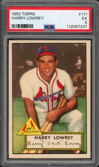 1952 Topps #111 Harry Lowrey PSA EX 5
