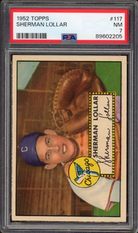 1952 Topps #117 Sherman Lollar PSA NM 7