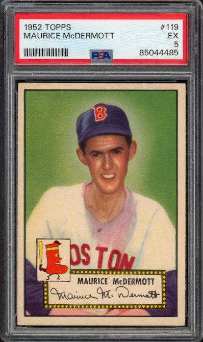 1952 Topps #119 Maurice McDermott PSA EX 5
