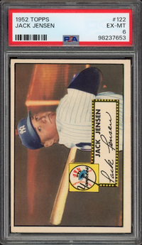 1952 Topps #122 Jack Jensen PSA EX-MT 6