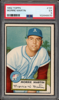 1952 Topps #131 Morrie Martin PSA EX 5