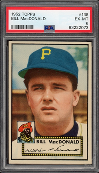 1952 Topps #138 Bill MacDonald PSA EX-MT 6