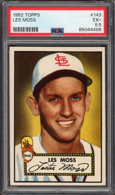 1952 Topps #143 Les Moss PSA EX+ 5.5