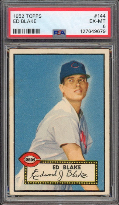 1952 Topps #144 Ed Blake PSA EX-MT 6