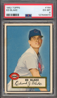 1952 Topps #144 Ed Blake PSA EX-MT 6