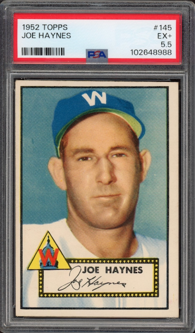 1952 Topps #145 Joe Haynes PSA EX+ 5.5