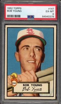 1952 Topps #147 Bob Young PSA EX-MT 6