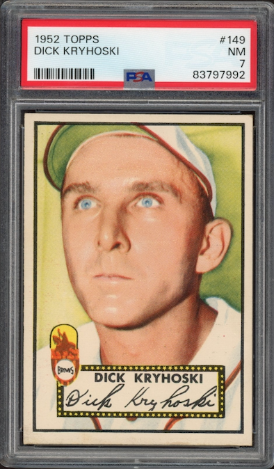 1952 Topps #149 Dick Kryhoski PSA NM 7