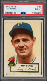 1952 Topps #150 Ted Beard PSA EX-MT 6