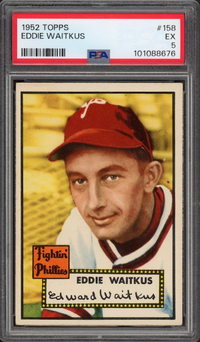 1952 Topps #158 Eddie Waitkus PSA EX 5
