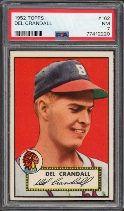 1952 Topps #162 Del Crandall PSA NM 7