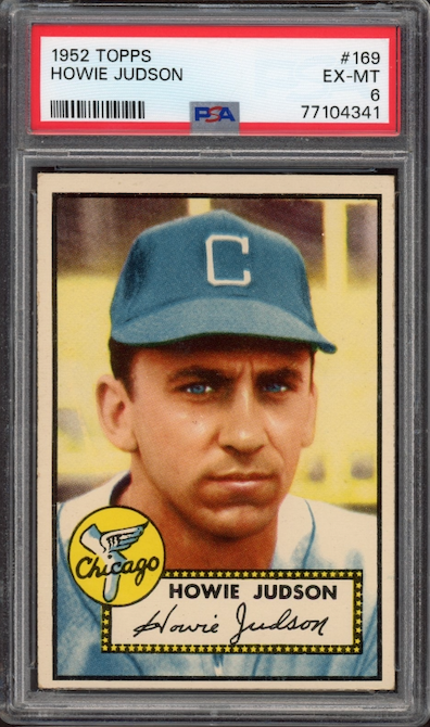 1952 Topps #169 Howie Judson PSA EX-MT 6