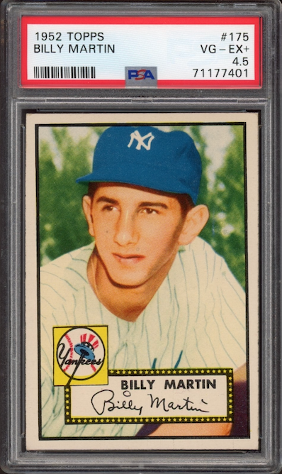 1952 Topps #175 Billy Martin PSA VG-EX+ 4.5