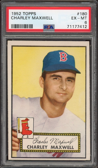 1952 Topps #180 Charley Maxwell PSA EX-MT 6