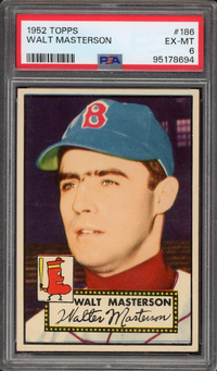 1952 Topps #186 Walt Masterson PSA EX-MT 6