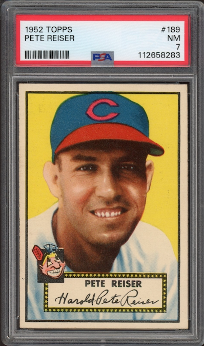 1952 Topps #189 Pete Reiser PSA NM 7