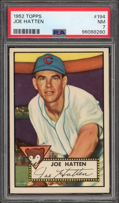 1952 Topps #194 Joe Hatten PSA NM 7