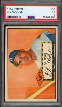 1952 Topps #36 Gil Hodges PSA EX 5
