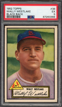 1952 Topps #38 Wally Westlake Black Back PSA EX 5