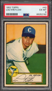 1952 Topps #42 Lou Kretlow PSA EX-MT 6