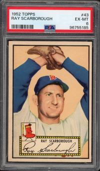 1952 Topps #43 Ray Scarborough PSA EX-MT 6
