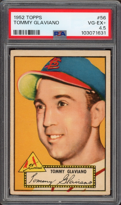 1952 Topps #56 Tommy Glaviano PSA VG-EX+ 4.5