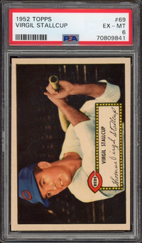 1952 Topps #69 Virgil Stallcup PSA EX-MT 6