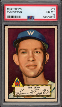 1952 Topps #71 Tom Upton PSA EX-MT 6