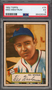 1952 Topps #75 Wes Westrum PSA EX 5