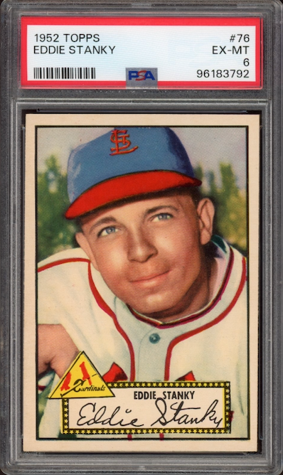 1952 Topps #76 Eddie Stanky PSA EX-MT 6