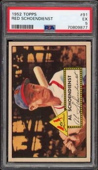 1952 Topps #91 Red Schoendienst PSA EX 5